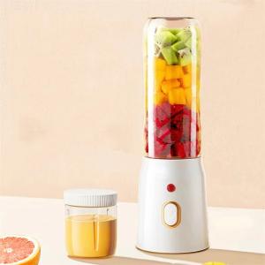 Electric Juicer Cup with 2 Cups - Portable Juicer Mixer 10 Blade, Usb Charge