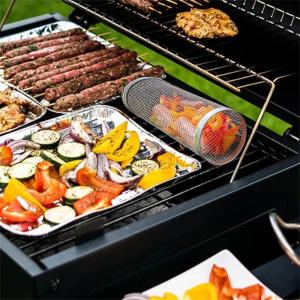 Round BBQ Basket Stainless Steel Rolling Grilling Basket. Or Maybe Use for a Small Fish / Crab Catching Trap?
