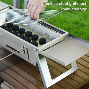 Stainless Steel Grill Outdoor Portable Charcoal Barbecue Folding Carbon Skewer Oven