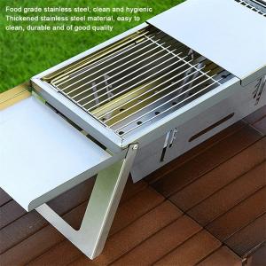 Stainless Steel Grill Outdoor Portable Charcoal Barbecue Folding Carbon Skewer Oven