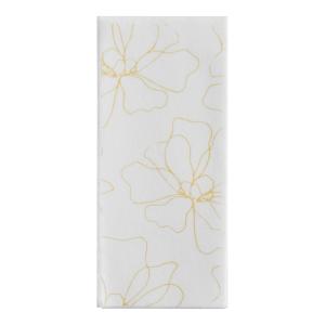 Choice Linen-Feel Flower 1/6 Fold Guest Towel - 500/Case