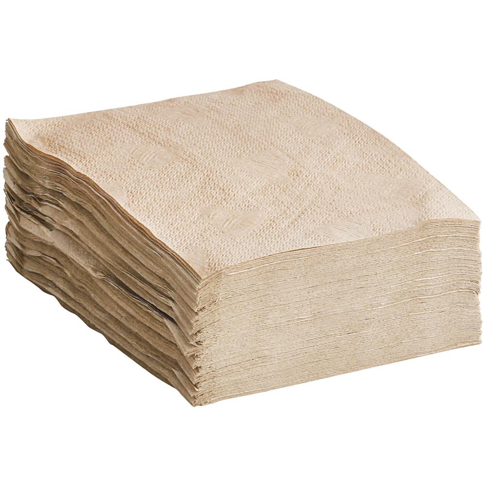 12" x 12" Natural Kraft 1/4 Fold Luncheon Napkin - 750/Pack
