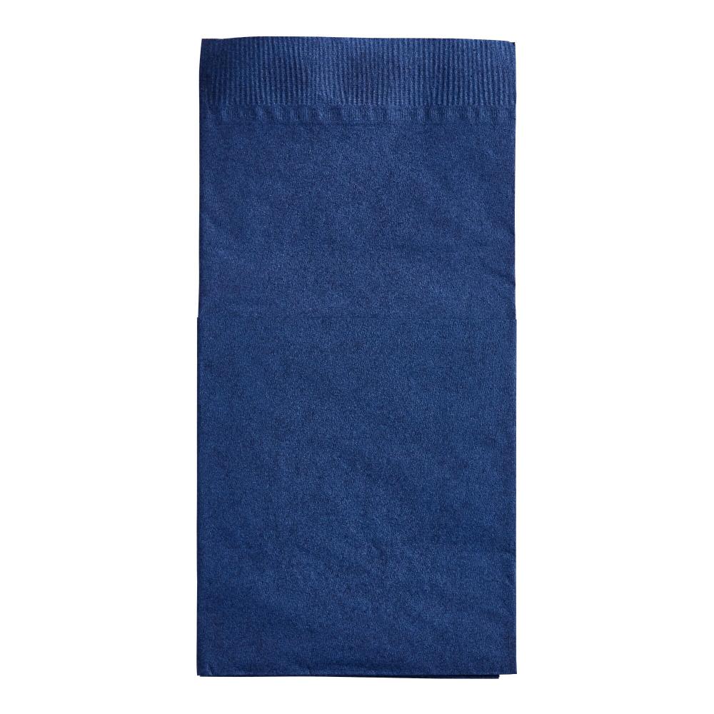 Quickset 17" Square 2-Ply Navy Pocket Fold Dinner Napkin - 100/Pack