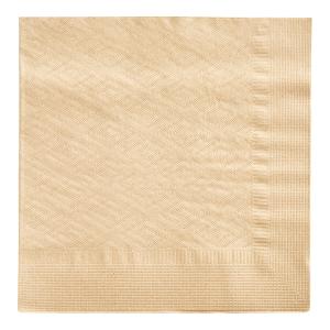 EcoChoice WrapNap 2-Ply Natural Kraft 1/4 Fold Dinner Napkin 16" x 16" - 3,000/Case