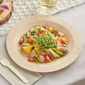 EcoChoice 11" Compostable Round Bamboo Plate - 25/Pack