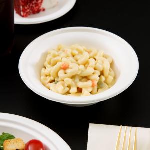 12 oz. Compostable No PFAS Added White Plant Fiber Bowl - 125/Pack