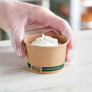 EcoChoice 4 oz. Round Kraft Bio-Lined Compostable Take-Out Container 3" x 1 13/16" - 50/Pack