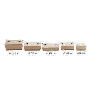 EcoChoice Kraft PLA Lined Compostable #8 Take-Out Container 6" x 4 3/4" x 2 1/2" - 300/Case