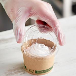 EcoChoice 4 oz. Round Compostable PLA Take-Out Lid - 50/Pack
