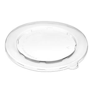 Dart 24-32 oz. Round Clear Plastic Flat Take-Out Lid - 300/Case