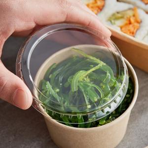 Choice 4 oz. Round PET Take-Out Lid - 50/Pack