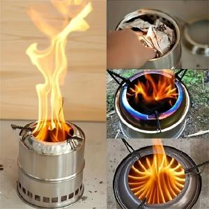 Outdoor Stove Portable Folding Wood Stove Stainless Steel