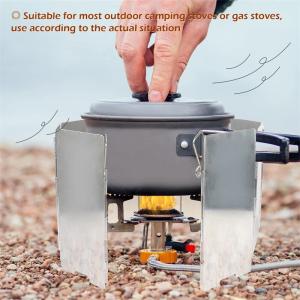 10 Plates Camping Gas Stove Folding Burner Wind Shield Aluminum Alloy Windproof Screen