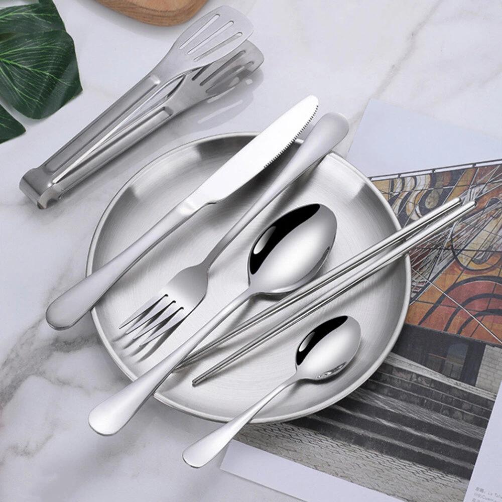 11pcs Stainless Steel Flatware Set for Camping, Hiking & Outdoor Dining