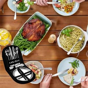 11pcs Stainless Steel Flatware Set for Camping, Hiking & Outdoor Dining