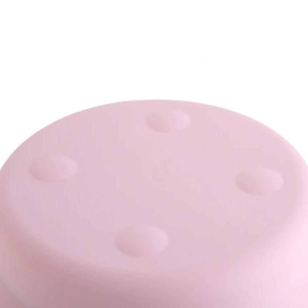500ml Folding Silicone Bowl Portable Lunch Box Food Container Camping Picnic (Pink)