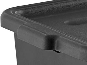 Choice 20" x 15" x 7" Black Polypropylene Bus Tub with Cover