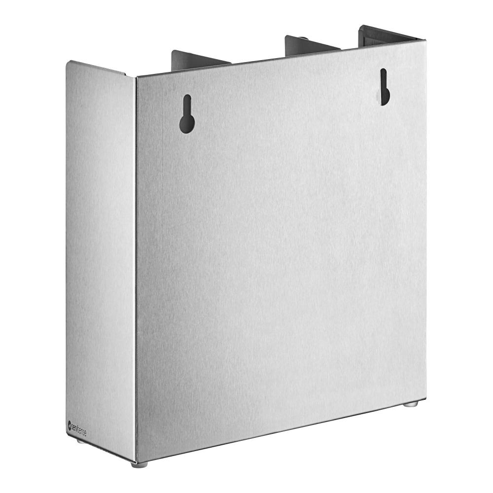 Adjustable 3-Section Stainless Steel Wall-Mount / Countertop 1.5 - 5.5 oz. Portion Cup / Lid Organizer