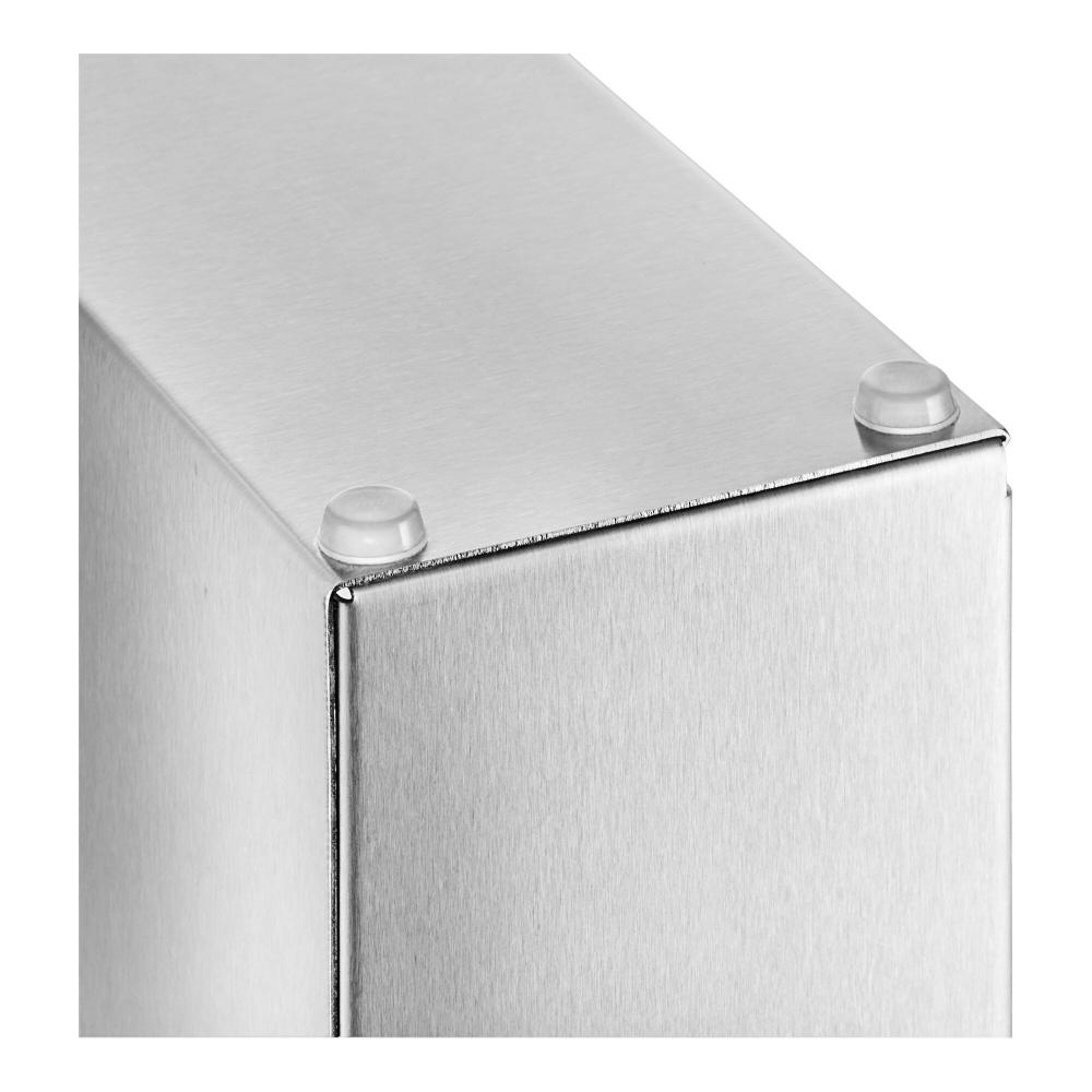 Adjustable 4-Section Stainless Steel Wall-Mount / Countertop 1.5 - 5.5 Oz. Portion Cup / Lid Organizer