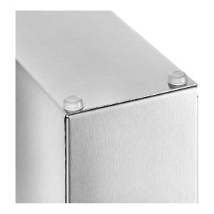 Adjustable 4-Section Stainless Steel Wall-Mount / Countertop 1.5 - 5.5 Oz. Portion Cup / Lid Organizer