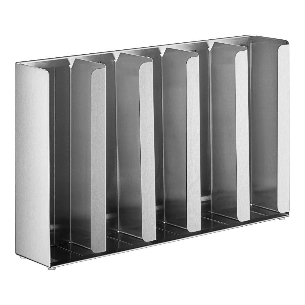 Adjustable 5-Section Stainless Steel Wall-Mount / Countertop Portion Cup / Lid Organizer