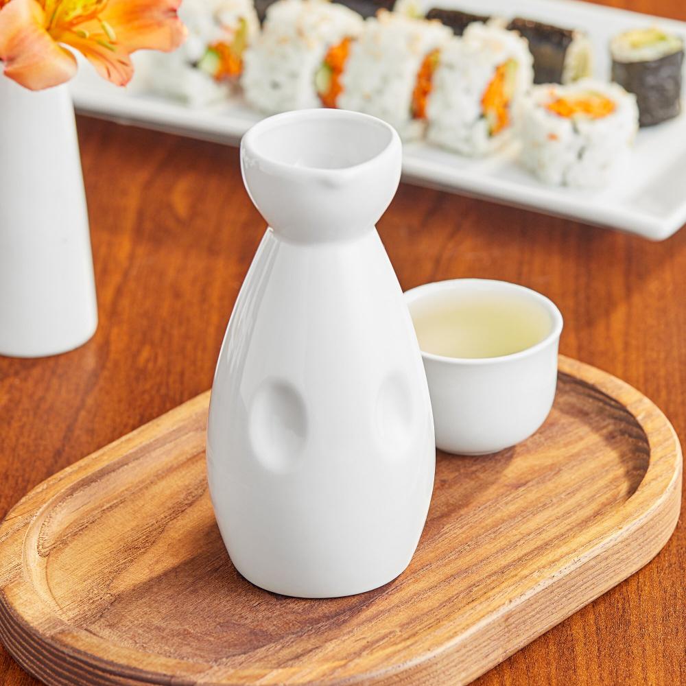 Acopa 6 oz. Bright White Sake Bottle - 48/Case