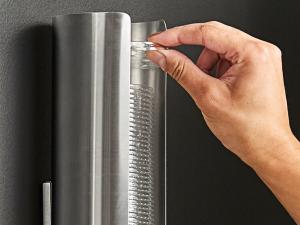Wall-Mount Stainless Steel Split Shelf 12 - 24 Oz. Lid Organizer