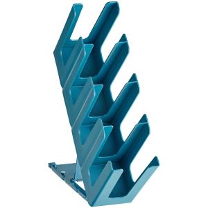 Choice Blue 4-Section Adjustable Slanted Countertop Cup and Lid Organizer