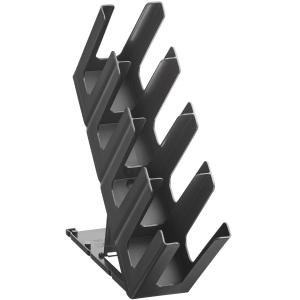 Choice Black 4-Section Adjustable Slanted Countertop Cup and Lid Organizer
