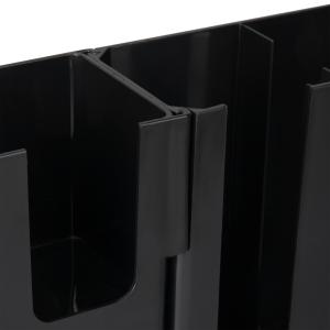 Choice Black 6-Section Countertop Cup, Lid and Napkin Organizer