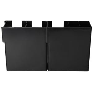 Choice Black 6-Section Countertop Cup, Lid and Napkin Organizer
