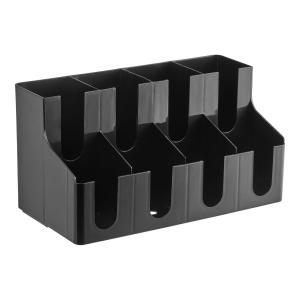 Choice Black 8-Section Countertop Cup and Lid Organizer