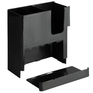 Choice Black 4-Section Countertop Cup, Lid and Straw Organizer