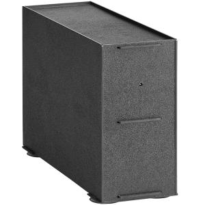 KleanTake by ServSense Black Countertop Slim Cup Dispenser Cabinet with 6 Fast-Changing Gaskets - 2 Slot