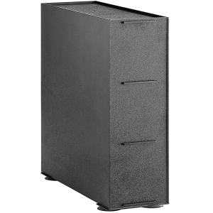 Black Countertop Slim Cup Dispenser Cabinet with 6 Fast-Changing Gaskets - 3 Slot
