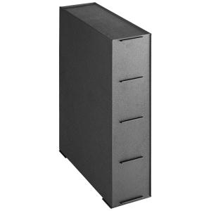Black Countertop Slim Cup Dispenser Cabinet with 6 Fast-Changing Gaskets - 4 Slot