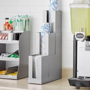 ServSense Stainless Steel 3-Tier Cup / Lid Organizer