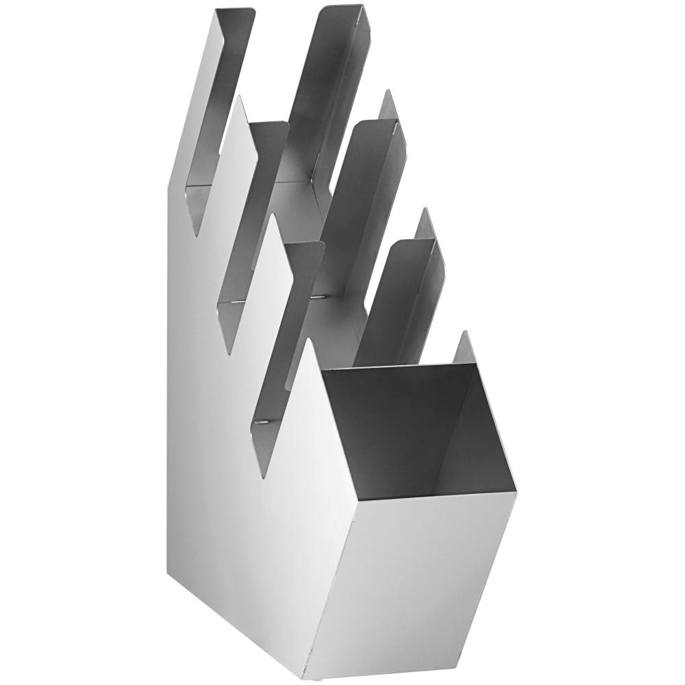 Steel 4-Section Slanted Countertop Cup / Lid / Straw Organizer