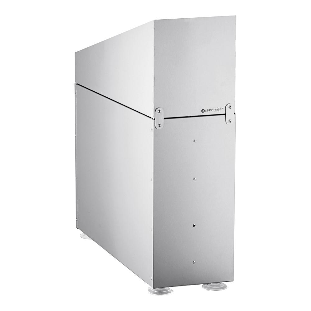 Stainless Steel Countertop 8-44 Oz. Cup Dispenser Cabinet With Lid Straw Condiment Organizer - 2 Slots