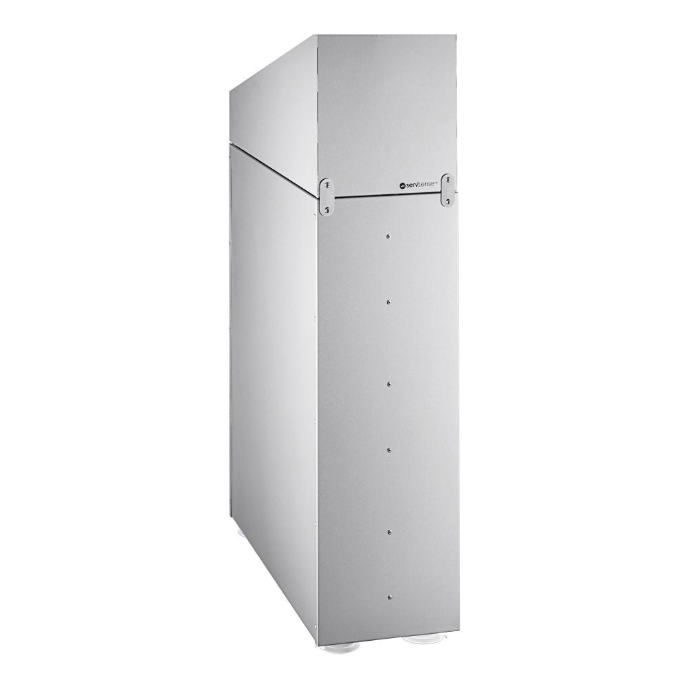 Stainless Steel Countertop 8-44 Oz. Cup Dispenser Cabinet With Lid, Straw, And Condiment Organizer - 3 Slots