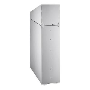 Stainless Steel Countertop 8-44 Oz. Cup Dispenser Cabinet With Lid, Straw, And Condiment Organizer - 3 Slots