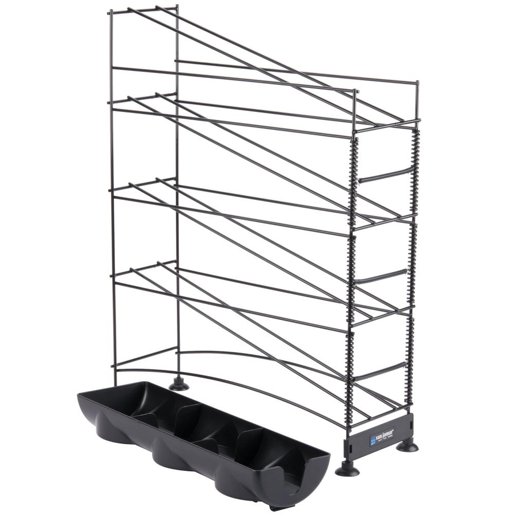 San Jamar C8504WF Wireworks Vertical 8 - 44 oz. Countertop 3 Cup / 1 Lid Organizer