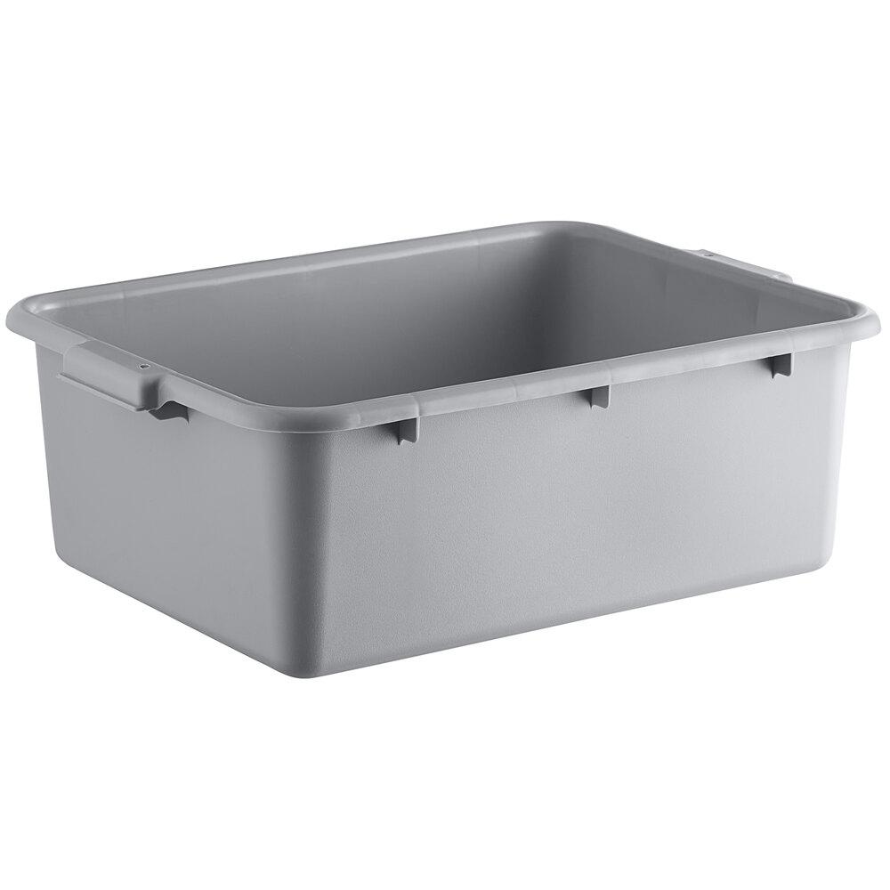 Choice 20" x 15" x 7" Polypropylene Bus Tub, Bus Box - Gray
