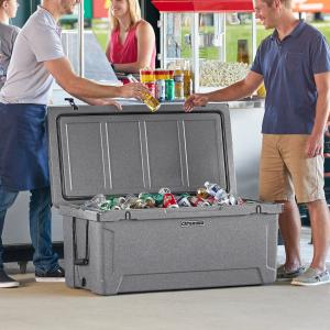 CaterGator CG170PG Gray 170 Qt. Rotomolded Outdoor Cooler / Ice Chest