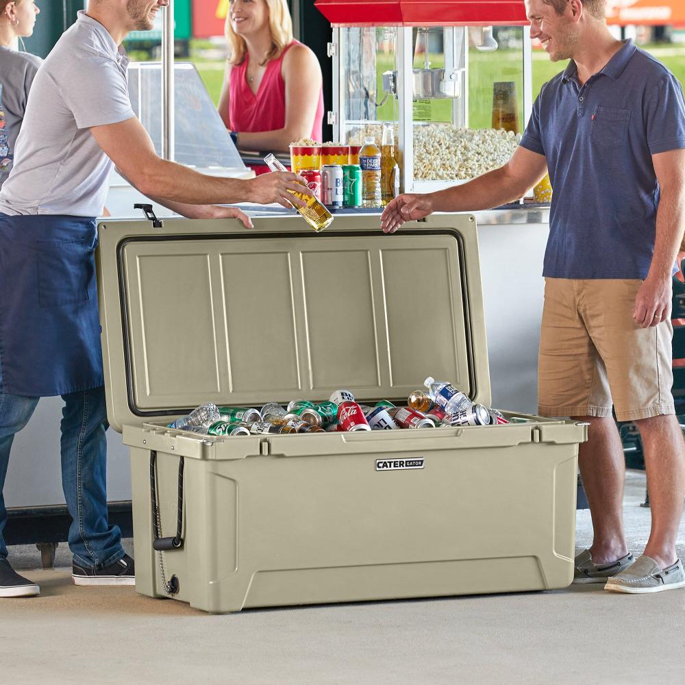 CaterGator CG170TAN Tan 170 Qt. Rotomolded Outdoor Cooler / Ice Chest