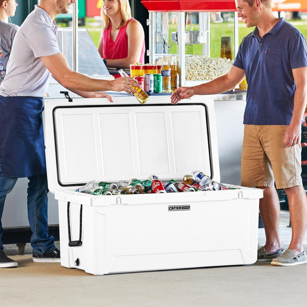 CaterGator CG170WH White 170 Qt. Rotomolded Outdoor Cooler / Ice Chest