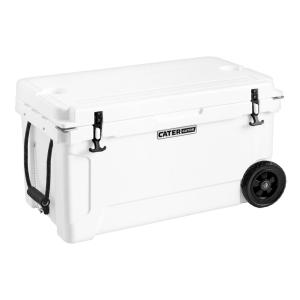 65 Qt. Mobile Rotomolded Outdoor Cooler Ice Chest - WHITE