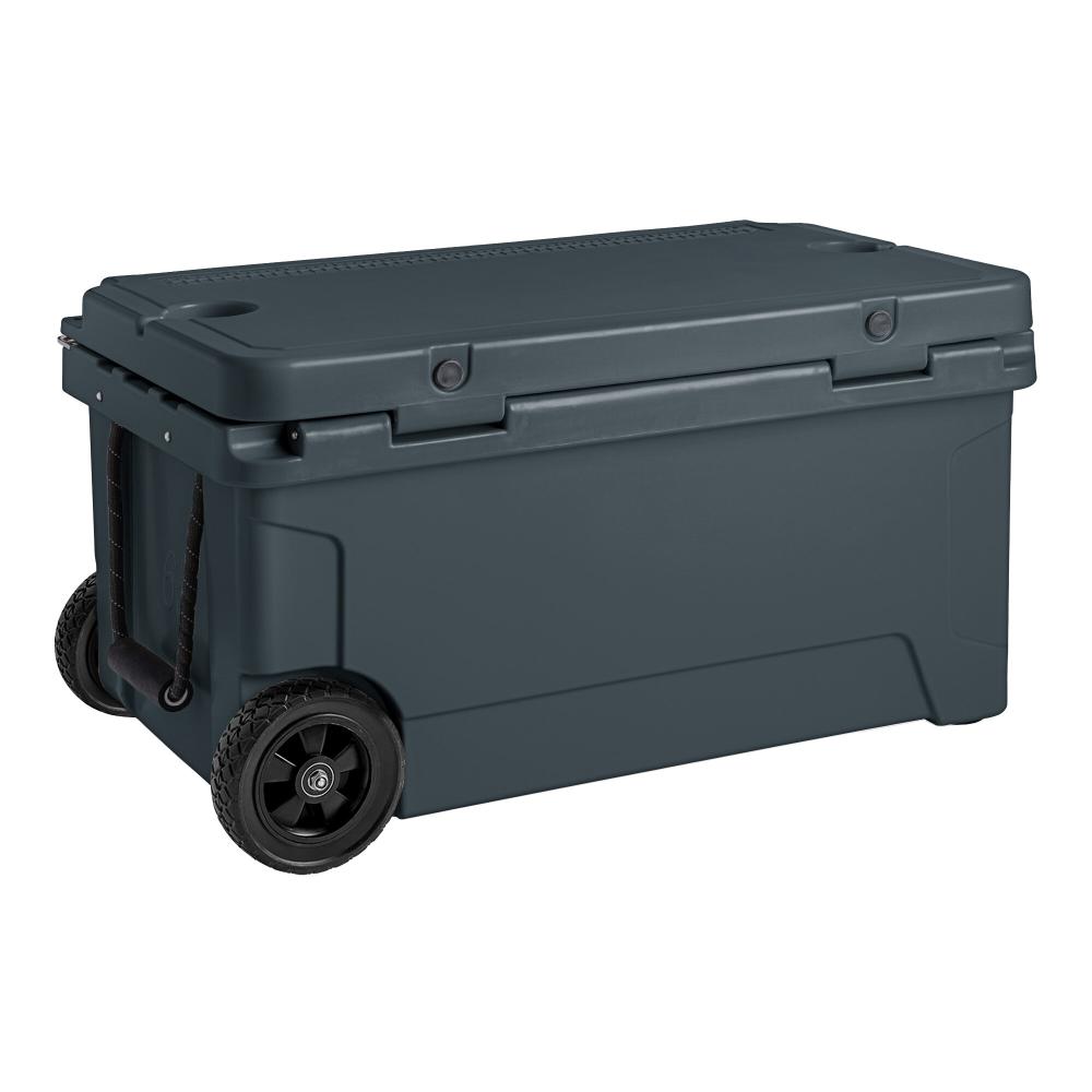 65 Qt. Mobile Rotomolded Outdoor Cooler Ice Chest - CHARCOAL 