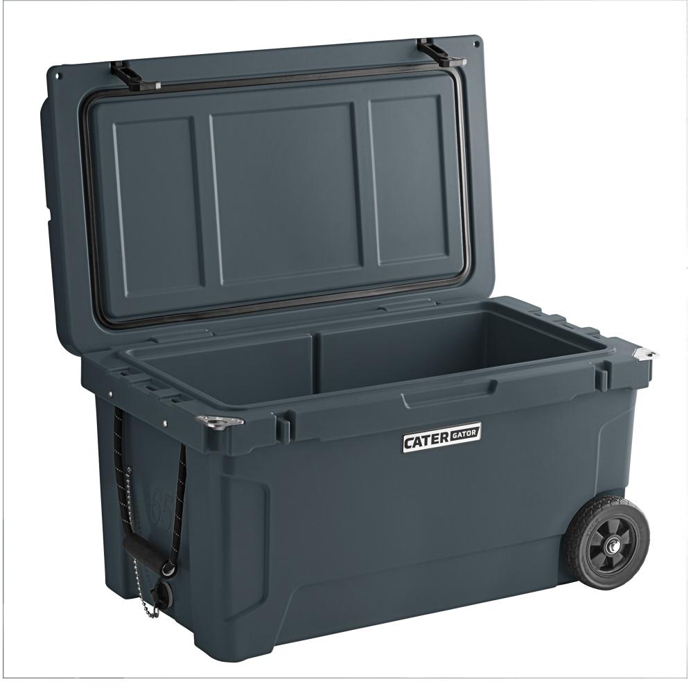 65 Qt. Mobile Rotomolded Outdoor Cooler Ice Chest - CHARCOAL 