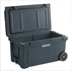 65 Qt. Mobile Rotomolded Outdoor Cooler Ice Chest - CHARCOAL 
